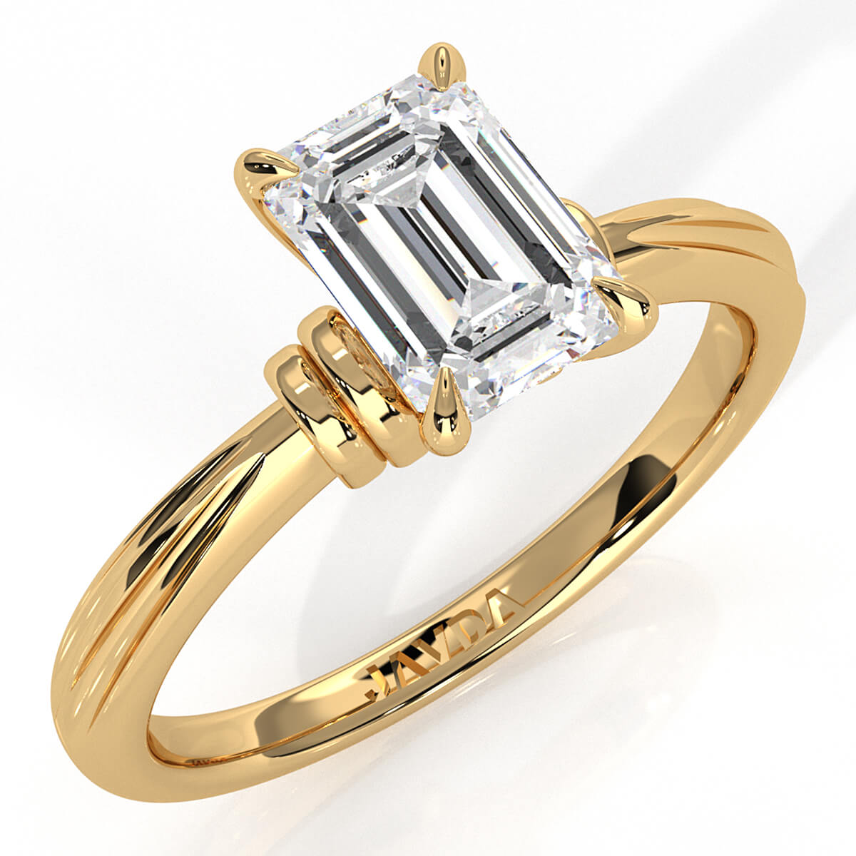 4.2g Ridged Solitaire Prong Set Lab Grown Diamond Engagement Ring IGI Certified 2.6mm 1.00 Ctw.